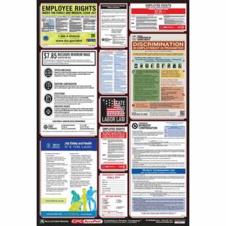 Accuform OSHA Safety Poster: Combination State, Federal & OSHA Labor Law Poster