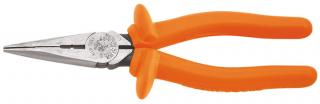 Klein Tools D203-8-INS 8 Inch Insulated Heavy-Duty Side-Cutting Long-Nose Pliers
