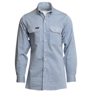 Lapco IBW7 Cotton 7oz Striped Uniform Shirt - Blue