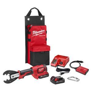 Milwaukee M18 FORCE LOGIC 6T Utility Crimper Kit with D3 Grooves and Fixed O Die 2678-22O