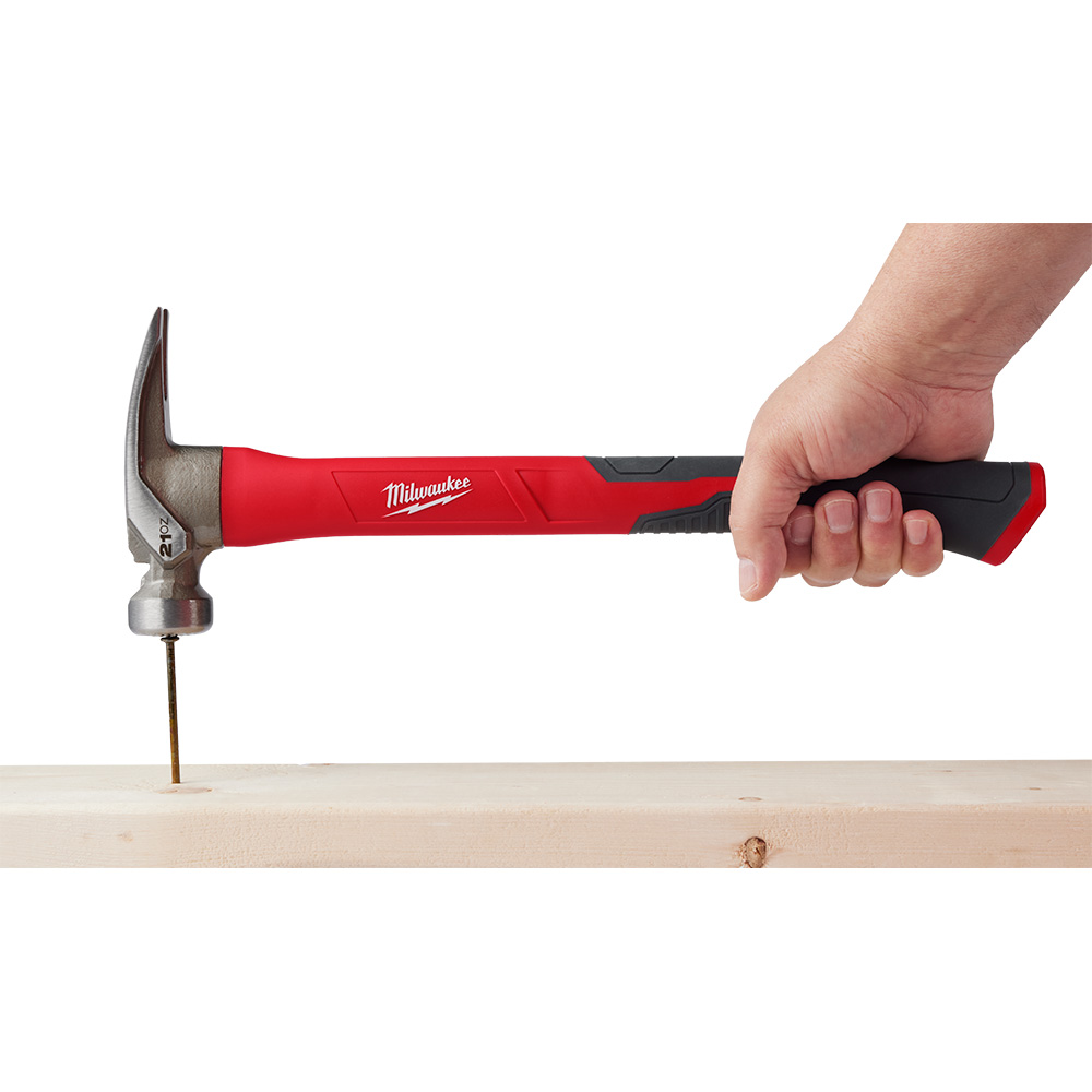 Milwaukee 21oz Milled Face Poly/Fiberglass Handle Hammer from GME Supply