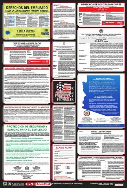 Accuform OSHA Safety Poster: Combination State, Federal & OSHA Labor Law Poster from GME Supply