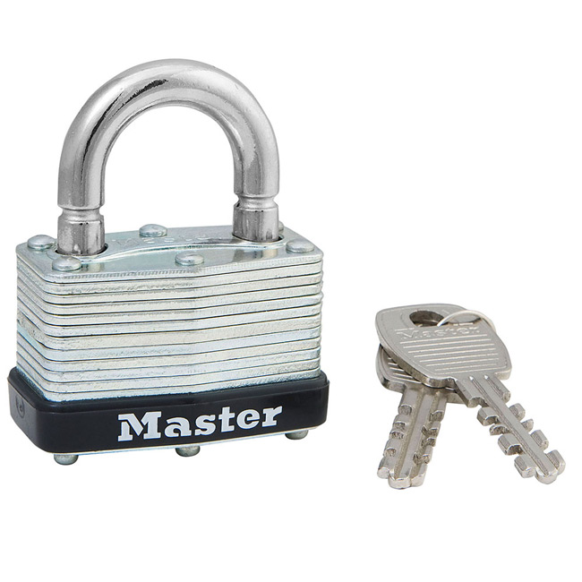 Master Lock 1-3/4 Inch (44mm) Laminated Steel Warded Padlock with Breakaway Shackle (Keyed Alike) from GME Supply