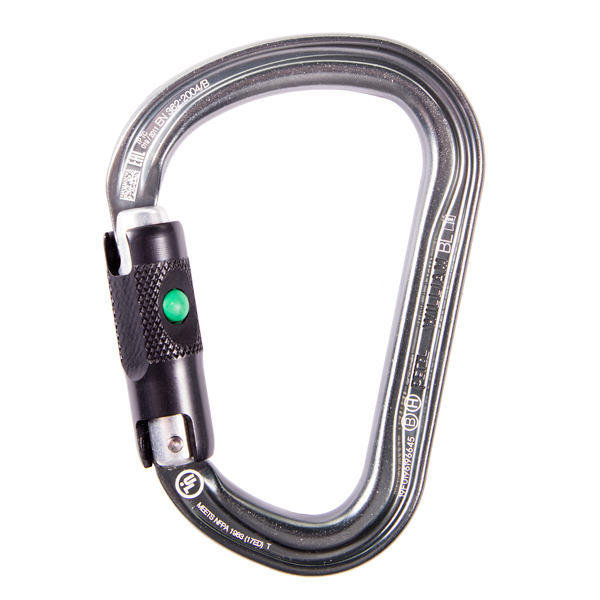 Petzl M36A BL William Ball-Lock Aluminum Carabiner-Gray from GME Supply