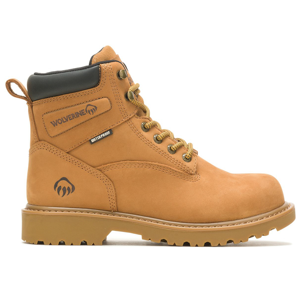 Wolverine Men's Floorhand Insulated 6-Inch Work Boots with Steel-Toe (Wheat/Tan) from GME Supply