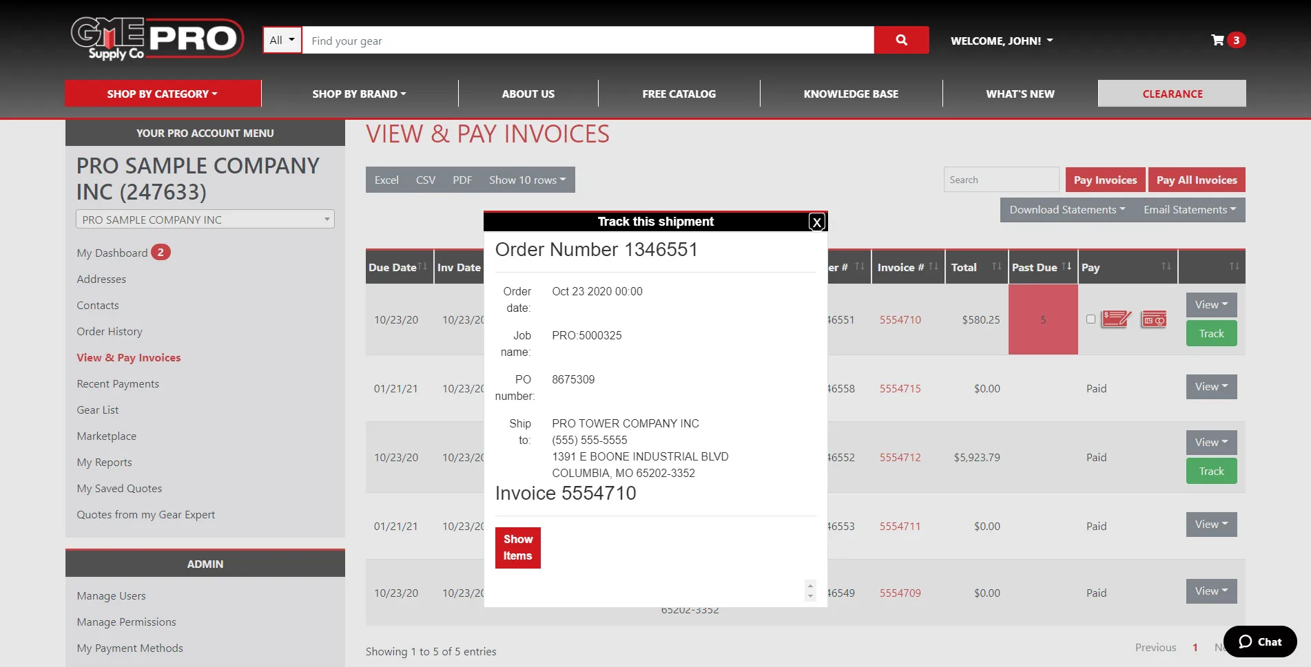 Tracking Invoices