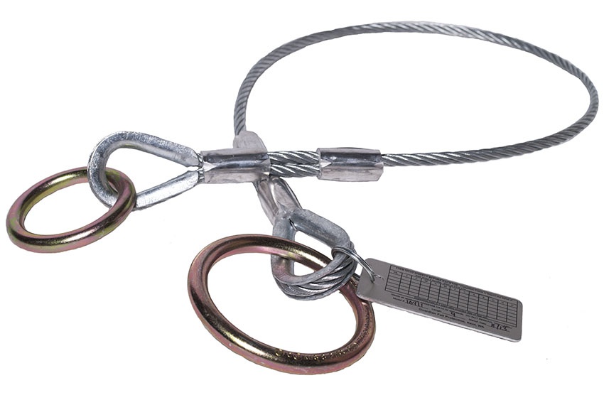 Guardian 10412 6 Foot Galvanized Cable Choker Anchor with ORing Ends