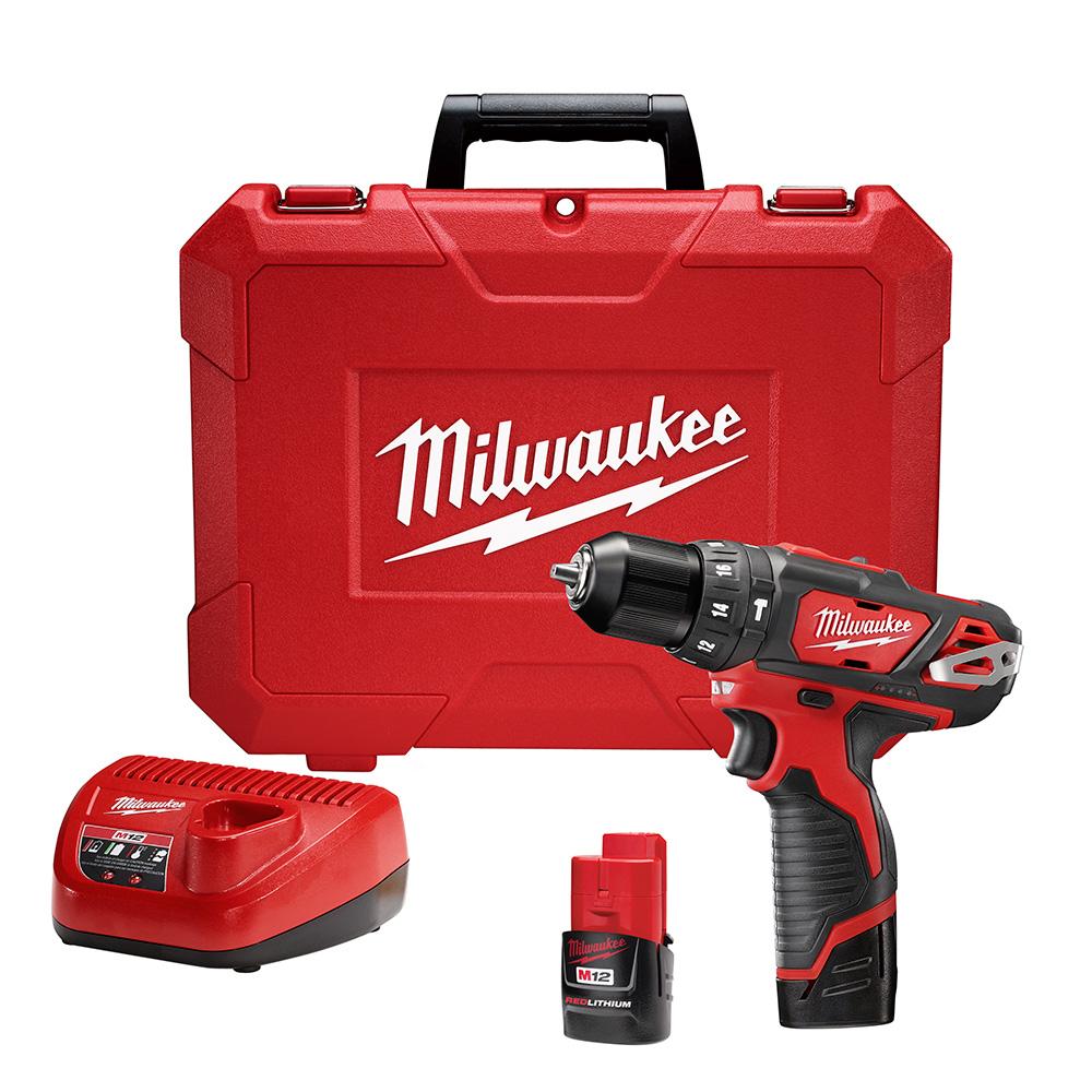 Milwaukee 240822 M12 3/8 Inch Hammer Drill/Driver Kit