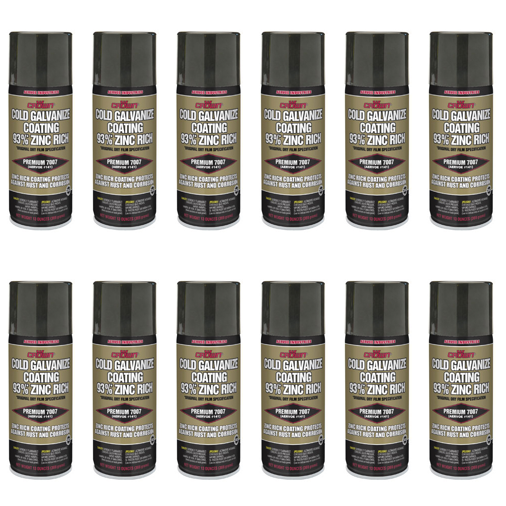 Crown 7007 Aerosol Zinc Rich Cold Galvanizing Compound (12 Pack)