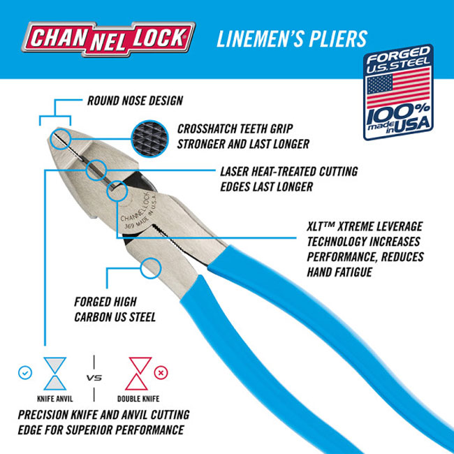 Channellock XLT Combination Lineman's Pliers
