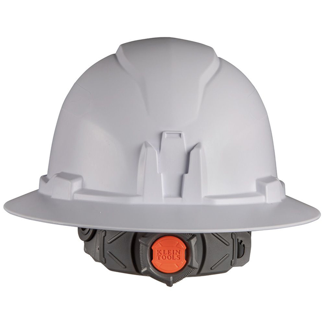 Klein Tools White Full Brim Hard Hat with Rechargeable Headlamp