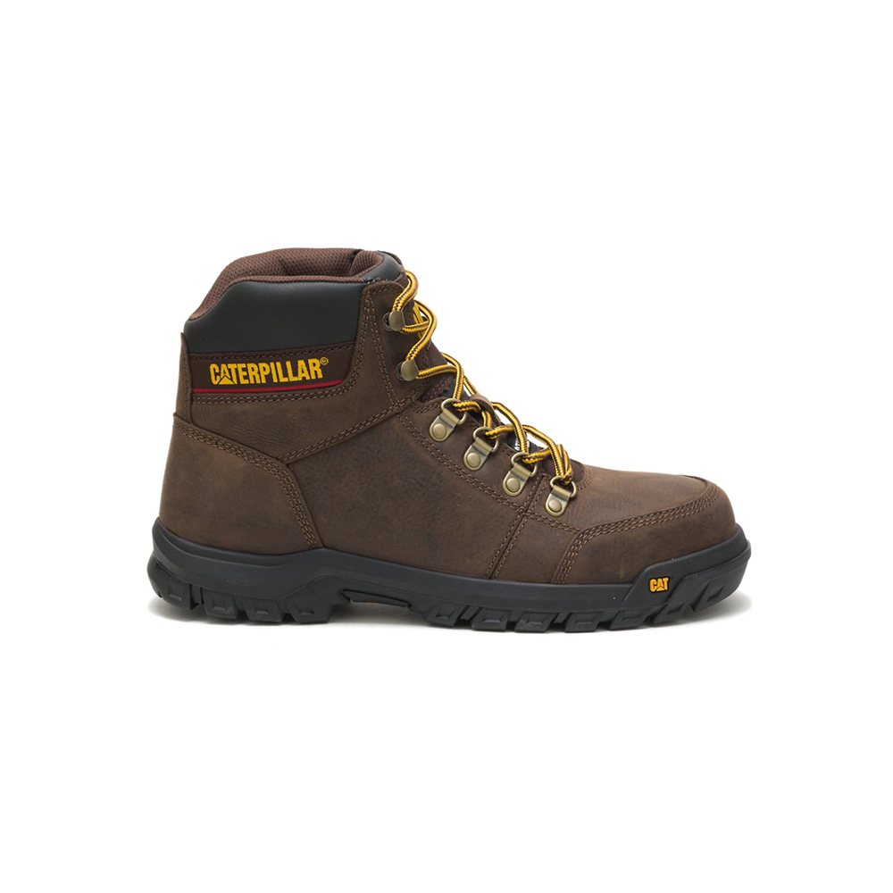CAT Men's Work Boots with Outline Steel Toe