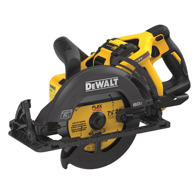 DeWALT Flexvolt 60V Max 71/4 in Cordless Worm Drive Style Saw with 9