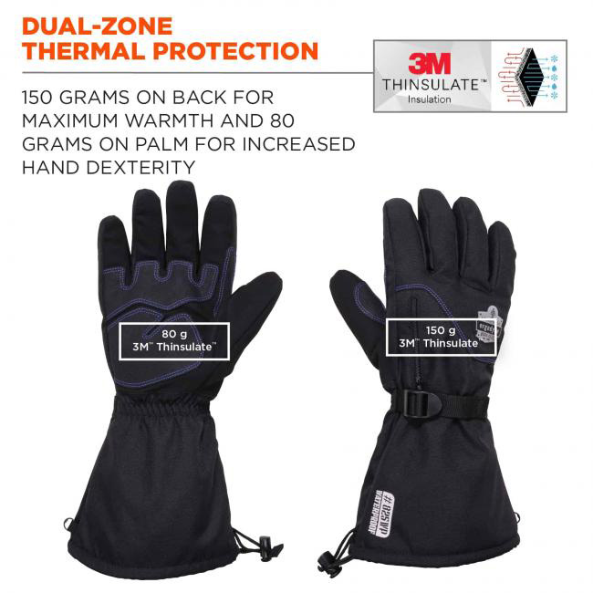 Ergodyne ProFlex 825WP Thermal Waterproof Winter Work Gloves