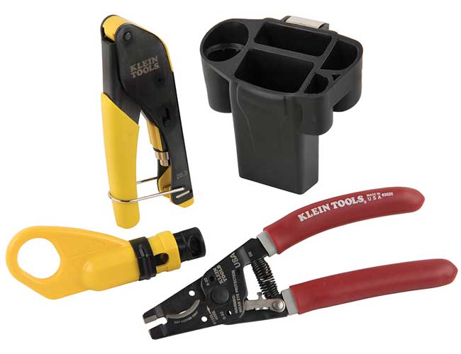Klein Tools Coax Cable Installation Kit with Hip Pouch