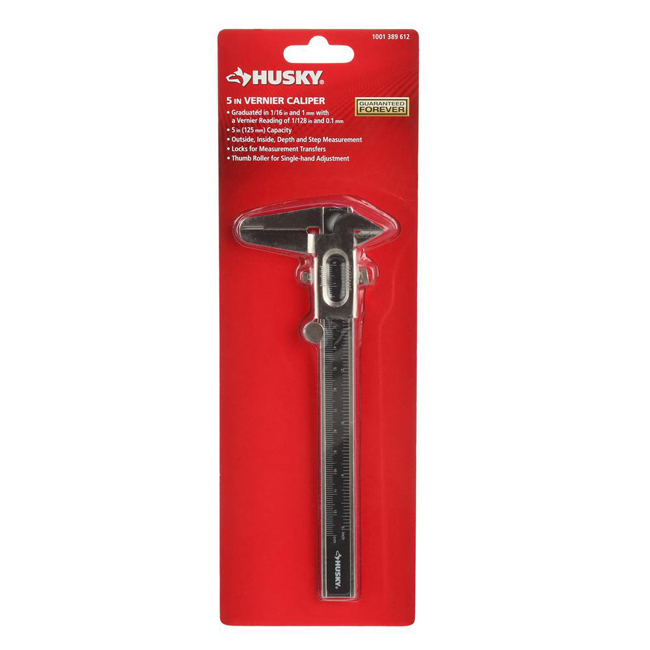 Husky 5 Inch High Contrast Vernier Caliper