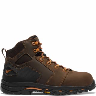 Danner Men's Vicious 4-1/2 Inch Work Boots with Composite Toe (Brown/Orange)