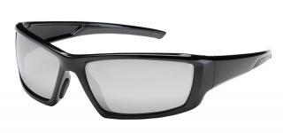 Bouton Sunburst Safety Glasses with Silver Mirror Lens and Black Frame
