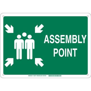 Brady Assembly Point Sign