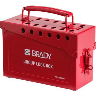 Brady Red Metal Portable Group Lockout Box