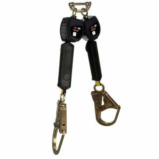 3M DBI-SALA 3100551 Class 1 Direct Mount Nano-Lok Personal Twin-Leg Self-Retracting Lifeline with Steel Rebar Snap Hook