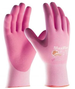 MaxiFlex Active Lightweight Pink Nitrile Coated Gloves (12 Pairs)