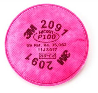 3M 2091 Particulate P100 Filter - 2 Pack