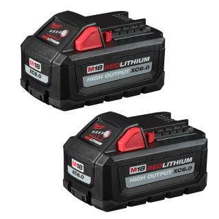 Milwaukee M18 REDLITHIUM High Output XC6.0 Battery Pack (2 Pack)