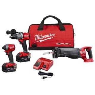 Milwaukee M18 FUEL 3 Tool Combo Contractor Bag Kit