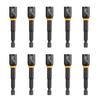 Milwaukee SHOCKWAVE 5/16 Inch x 2-9/16 Inch Magnetic Nut Driver (10 Pack)