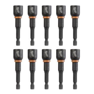 Milwaukee SHOCKWAVE 7/16 Inch x 2-9/16 Inch Magnetic Nut Driver (10 Pack)