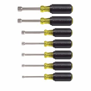 Klein Tools 631 7 Piece Cushion-Grip Nut-Driver Set with 3 Inch Shanks