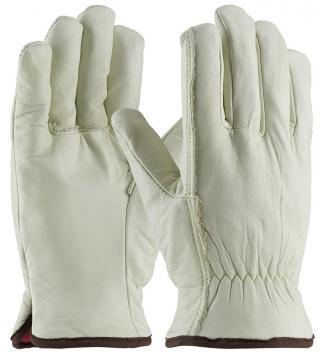 PIP Regular Grade Top Grain Cowhide Leather Glove with Red Foam Lining and Straight Thumb (12 Pairs)