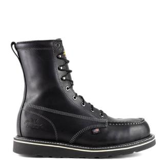 Thorogood American Heritage Midnight Series 8 Inch Black Moc Safety Toe Boots