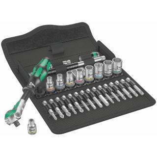 Wera Tools 8100 SA 6 Zyklop Speed Ratchet Set, 1/4 Inch Drive, Metric, 28 Pieces