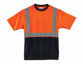 Ergodyne 8289BK GloWear Orange Class 2 Black Front T-Shirt
