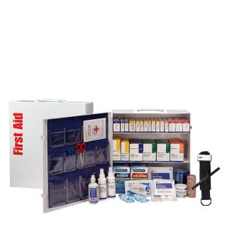First Aid Only 100 Person ANSI B 3 Shelf First Aid Cabinet (ANSI 2021 Compliant)