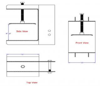 Slab Grabber Bracket ( 6 to 12 Inch Slab)