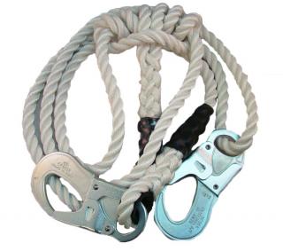 At-Height Safety Blue 3-Strand Adjustable Hand Spliced Positioning Lanyard