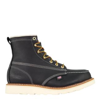 Thorogood American Heritage 6 Inch Black Safety Toe Moc Toe MAXWear Wedge Boots