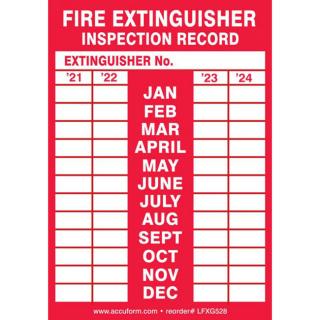 Accuform Vinyl Fire Safety Label (5 Pack)