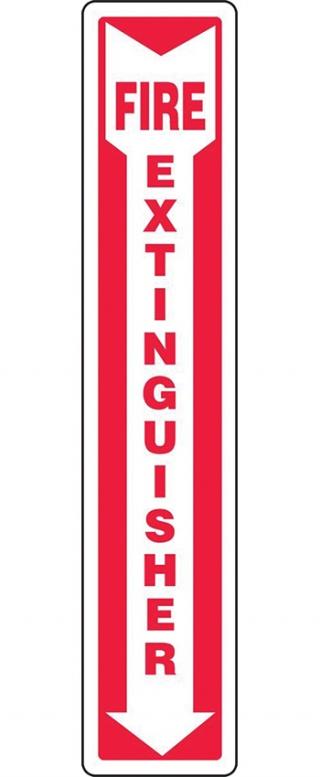 Accuform Adhesive Vinyl Fire Extinguisher Sign