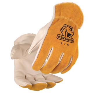 Black Stallion 97K Series Versatile Grain Cowhide Palm Drivers Gloves with Kevlar Stitching