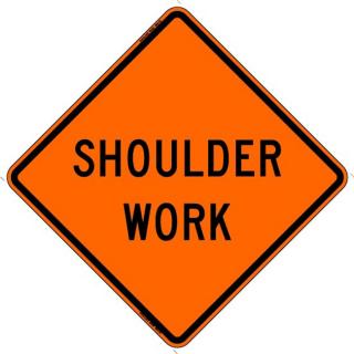Bone Safety Hi-Intensity Reflective 'Work Ahead' - Sign