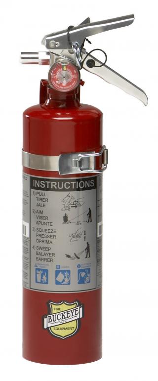 Buckeye ABC 2-1/2 lb Fire Extinguisher with Vehicle Mount - 2.5 lbs - Aluminum