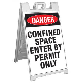 GME Supply Confined Space Fold Up Job Site Sign