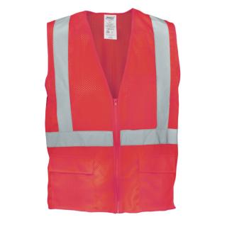 Ironwear 1284-RZ-RD Red Mesh Multi-Pocket Reflective Vest with 