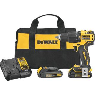 DeWALT Atomic 20V Max Brushless Compact Cordless 1/2 Inch Hammer Drill/Driver Kit