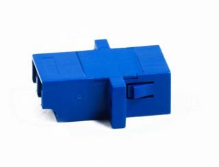 FIS LC Adapter Duplex Blue Singlemode Style 3 SC Footprint with Flange
