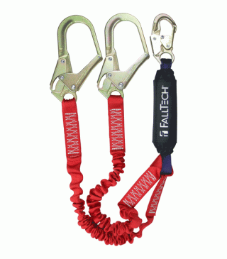 FallTech Ironman Elasticated Dual Class Twin Leg Lanyard